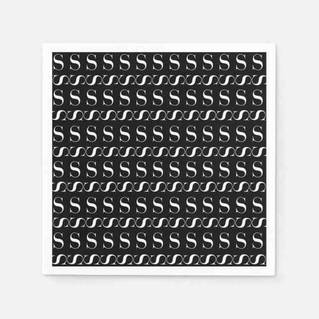 Monogram Initial Brev S Pappersservett (Framsidan)