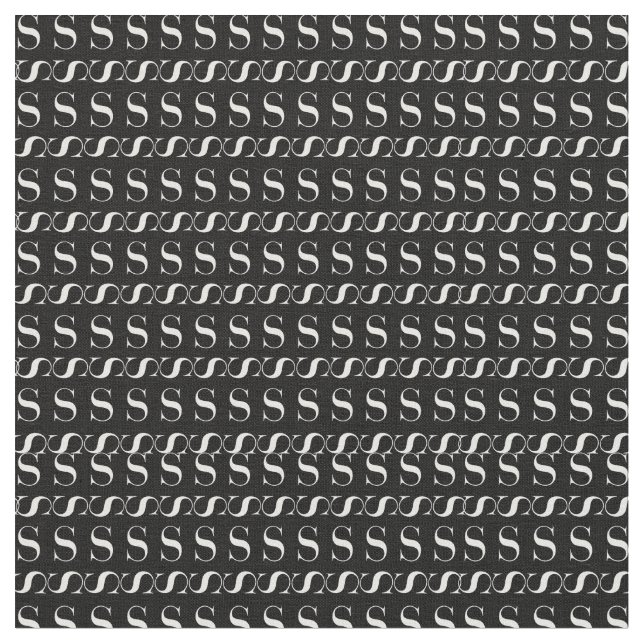 Monogram Initial Brev S Tyg (Närbild)