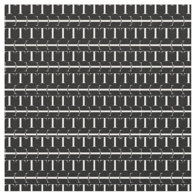 Monogram Initial Brev T Tyg (Närbild)