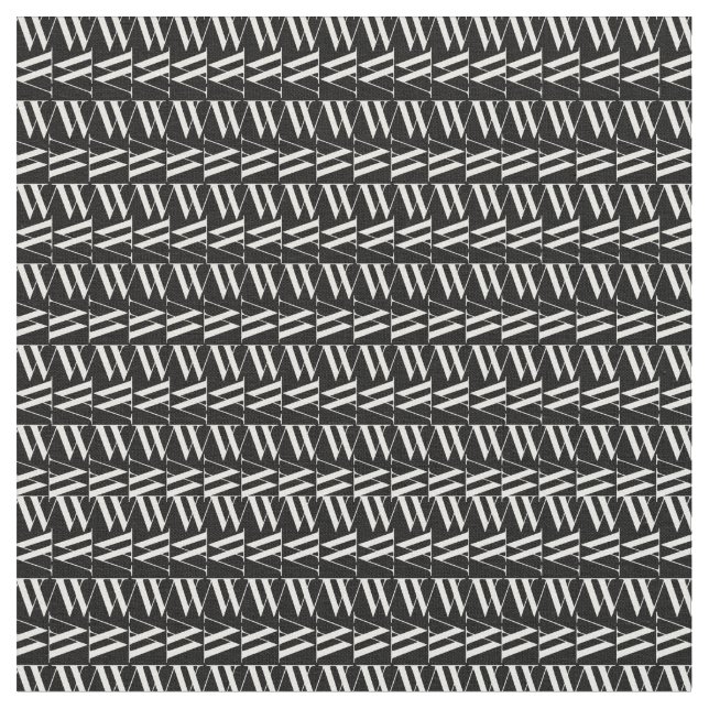 Monogram Initial Brev W Tyg (Närbild)