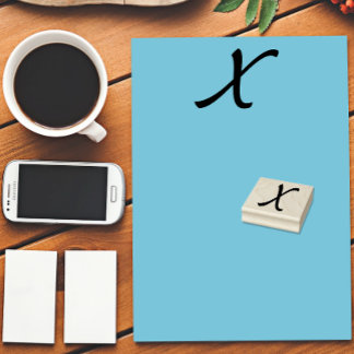 Monogram Initial Brev X Stämpel