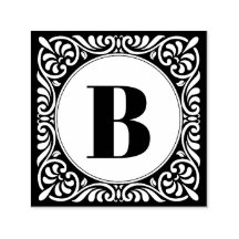 Monogram initial dekorativ