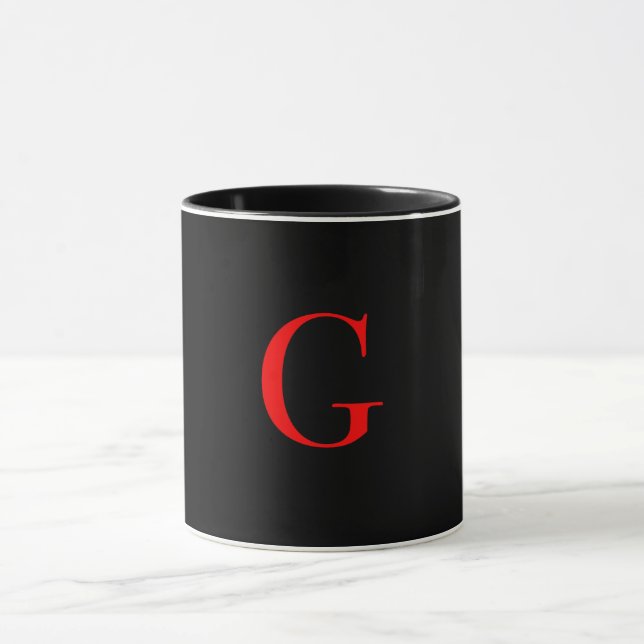 Monogram initial G helsvart kombination  Mugg (Center)