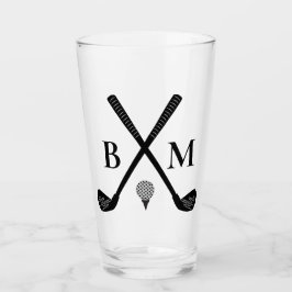 Monogram Initial Golf Club Elegant Template Beer  Glaskopp
