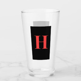 MONOGRAM INITIAL H Beer Glaskopp
