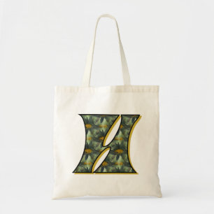 Monogram initial H Prästkragar Blomma Konst Tygkasse