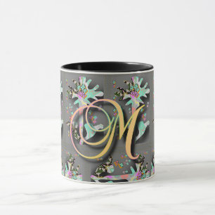 MONOGRAM INITIAL M MUGG