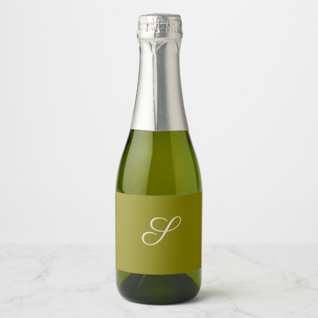 Monogram initial minimalist salvia grön  (Framsida)