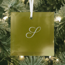 Monogram initial minimalist salvia grön