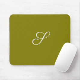 Monogram initial minimalist salvia grön musmatta