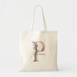 Monogram initial modern bokstav P Boho personlig Tygkasse