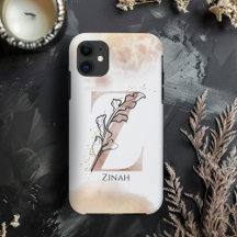 Monogram Initial Modern Brev Z Boho Personlig