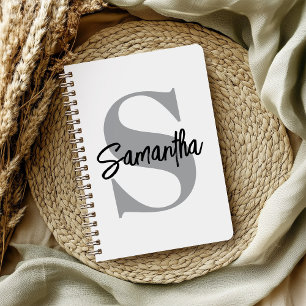 Monogram Initial Namn Anteckningsbok