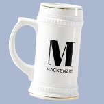 Monogram Initial Namn enkel Sejdel<br><div class="desc">Modern typografi,  minimalistisk,  första namn-utformning,  som kan ändras för att anpassa sig.</div>