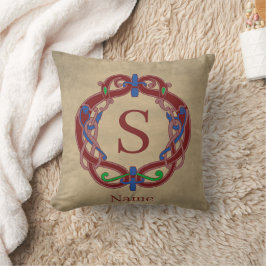 Monogram initial namn keltisk design personlig kudde