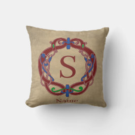 Monogram initial namn keltisk design personlig kudde