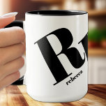 Monogram Initial Namn Mugg<br><div class="desc">Din inledande monogram med stor chic och ditt första namn under finns på det unika kaffet mugg - perfekt för dig själv eller ge som gåva. *TIP: Du kan behöva använda verktygen Redigera för att justera placeringen av den ursprungliga filen.</div>
