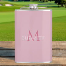 Monogram Initial Namn Rosa Anpassad