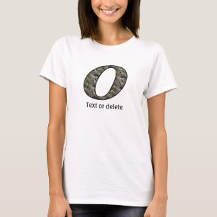 Monogram initial O Hydrangea blommor Personlig T Shirt