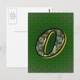 Monogram initial O Tusenskönor Blommig Konst Vykort