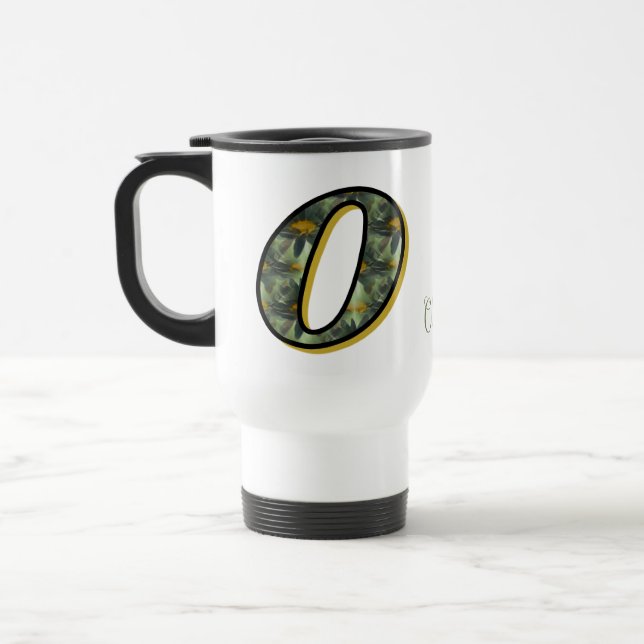 Monogram initial O tusenskönor blomsterkonst perso Resemugg (Vänster)