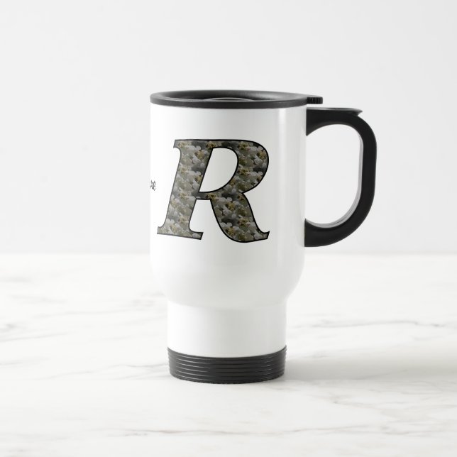 Monogram Initial R Hydrangea Flowers Personalized Resemugg (Höger)