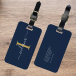Monogram Initial Script Namn Returadress Bagagebricka<br><div class="desc">Skapa helt och hållet den egna anpassningsbar- och personligen Monogram Initial Script Namn Returadress Black Luggage Tag genom att klicka på knappen "Anpassa". Med användan "Anpassa" kan du ändra ordning på och formatera stil och textplacering. Kan lätt användas för andra speciella händelser som årsdagar, babydusch, födelsedagsfest, nyfödd bebis, värdgåvor för...</div>