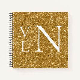 Monogram Initialer-anpassad bärbar Guld-dator