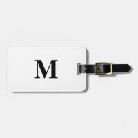 Monogram Initialer Black White Custom Name Gift