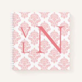 Monogram Initialer Damask Peach bärbar dator