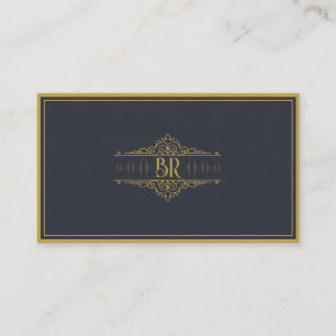 Monogram Initialer Distinkt Personlig Individualis Visitkort
