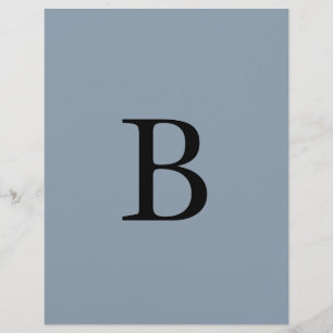 Monogram Initialer Dusty Blue Bröllop Brudens sida