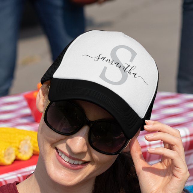 Monogram Initialer Kalligrafi Minimalistisk  Keps (Skapare uppladdad)