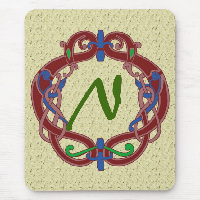 Monogram initialer Kelter design musmattor (Framsidan)