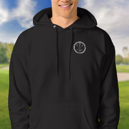 Monogram Initialer Klassiska Korslagda Golfklubbor Hoodie