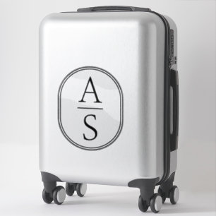 Monogram Initialer Modern enkel språng Klistermärken