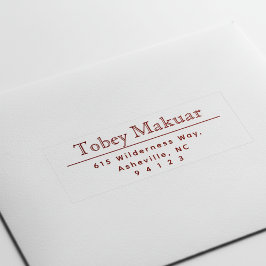 Monogram initialer modern minimal returadress ru självfärgande stämpel