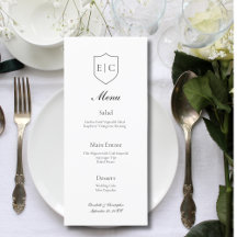 Monogram Initialer Modern Minimalistisk Bröllopsme