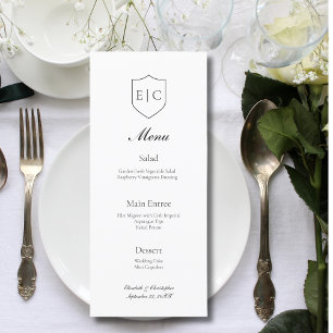 Monogram Initialer Modern Minimalistisk Bröllopsme