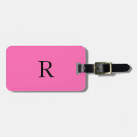 Monogram Initialer Namn-mall, Shock rosa svart