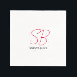 Monogram Initialer Namn Plain Modern Minimalist Pappersservett<br><div class="desc">Är du tittar för en enkel,  minimalistisk och attraktiv design? Den här designen som kommer att få folk att uppmärksamma högerna bort,  men inte för komplicerad,  är för dig.</div>