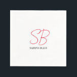 Monogram Initialer Namn Plain Modern Minimalist Pappersservett<br><div class="desc">Är du tittar för en enkel,  minimalistisk och attraktiv design? Den här designen som kommer att få folk att uppmärksamma högerna bort,  men inte för komplicerad,  är för dig.</div>