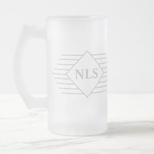 Monogram Initialer på Frostat Ölglas