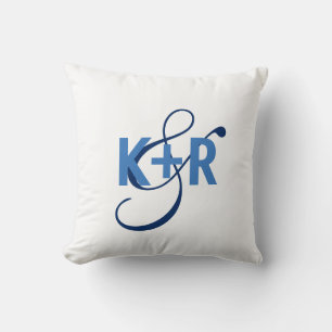Monogram Initialer Personlig Bröllop Pillow2 Kudde