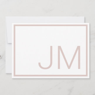 monogram Initialer-Tack - platta anteckningskort