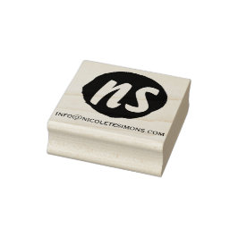 Monogram Initialer Webbplats | Gummistemplar Stämpel