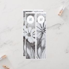 Monogram Initialer Whimsical Two Bokmärken