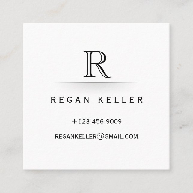 Monogram Initialt Modern Manar Telefonkort (Framsida)