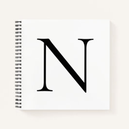 Monogram inledande, anpassat vitt svart
