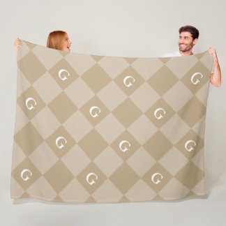 Monogram inledande diameter - lyxblanketet fleecefilt